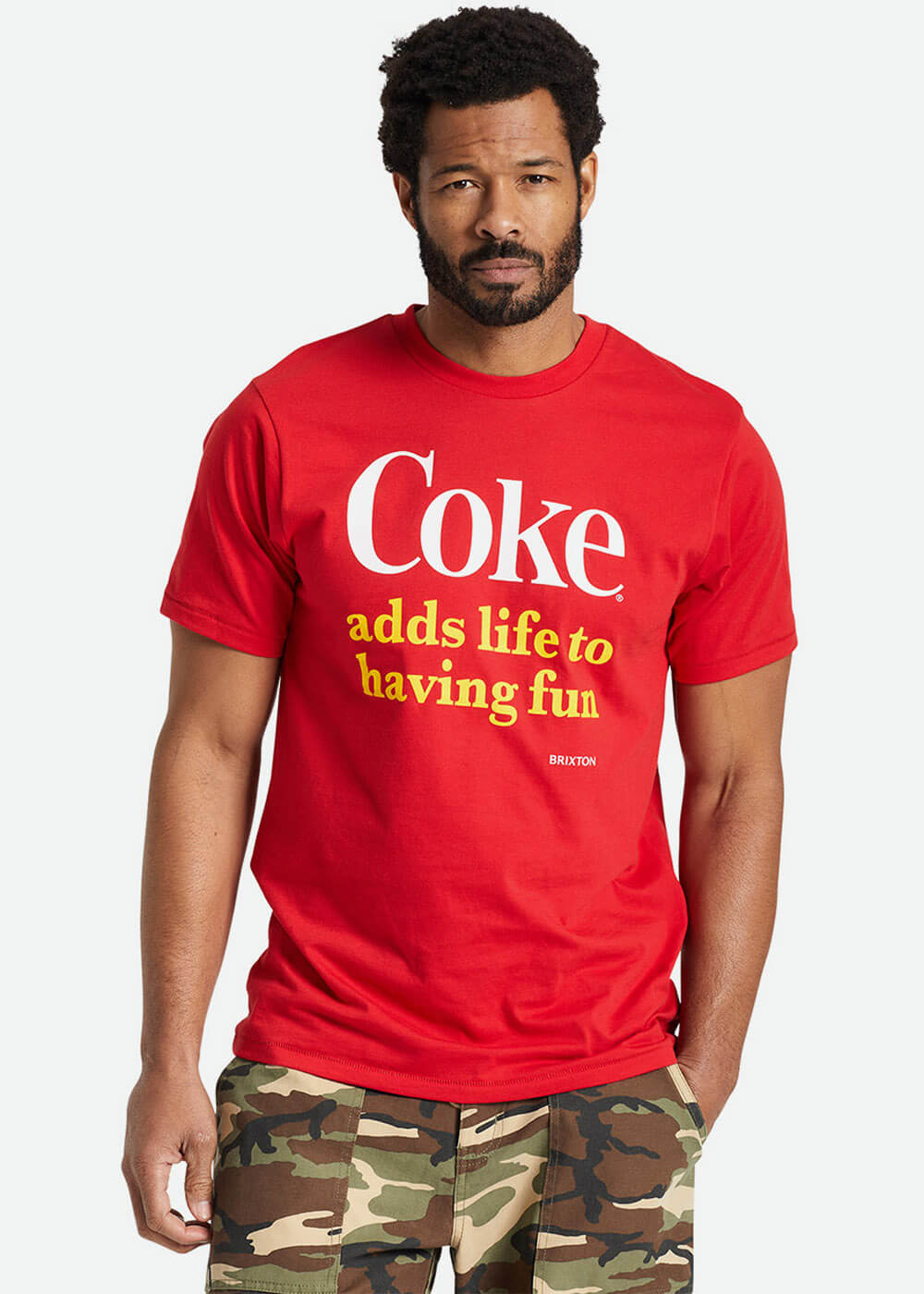 Brixton x Coca Cola Heren Having Fun T Shirt Rood